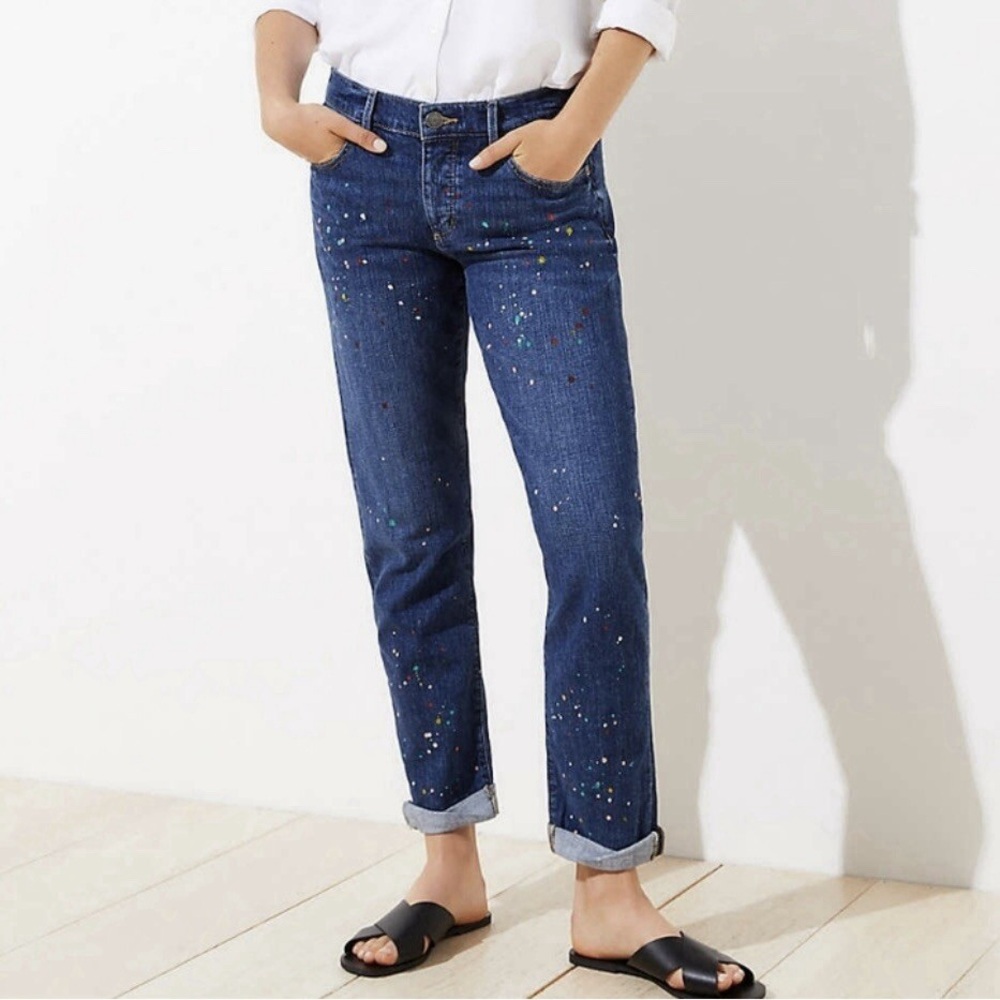 Paint Splatter Boyfriend Jeans